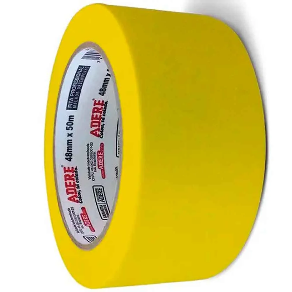 Fita Crepe Adere 48x40m Automotiva Amarela (36)